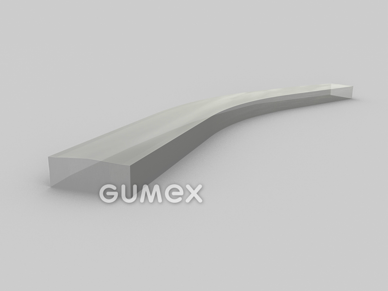 Rechteckiges Silikonprofil, 4x18mm, 55°ShA, ISO 3302-1 E2, -60°C/+230°C, transparent, 